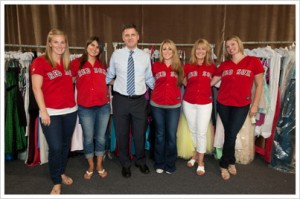 Photo courtesy of The Boston Red Sox and part of the Red Sox 100 Acts of Kindness event. Left to right: Katie Miller, Amanda Bailey, Arthur Anton Jr., Farrah Lester, Mary Anne Niemann, Natalie Punto.