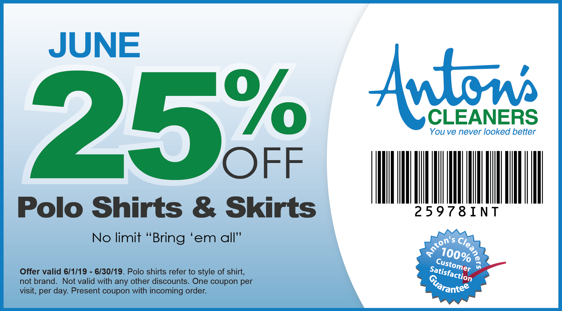 Monthly Coupon Archives - Anton's Cleaners : Anton's Cleaners